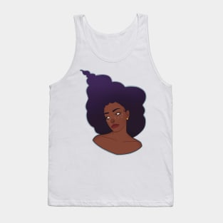 Big afro purple hair Tank Top